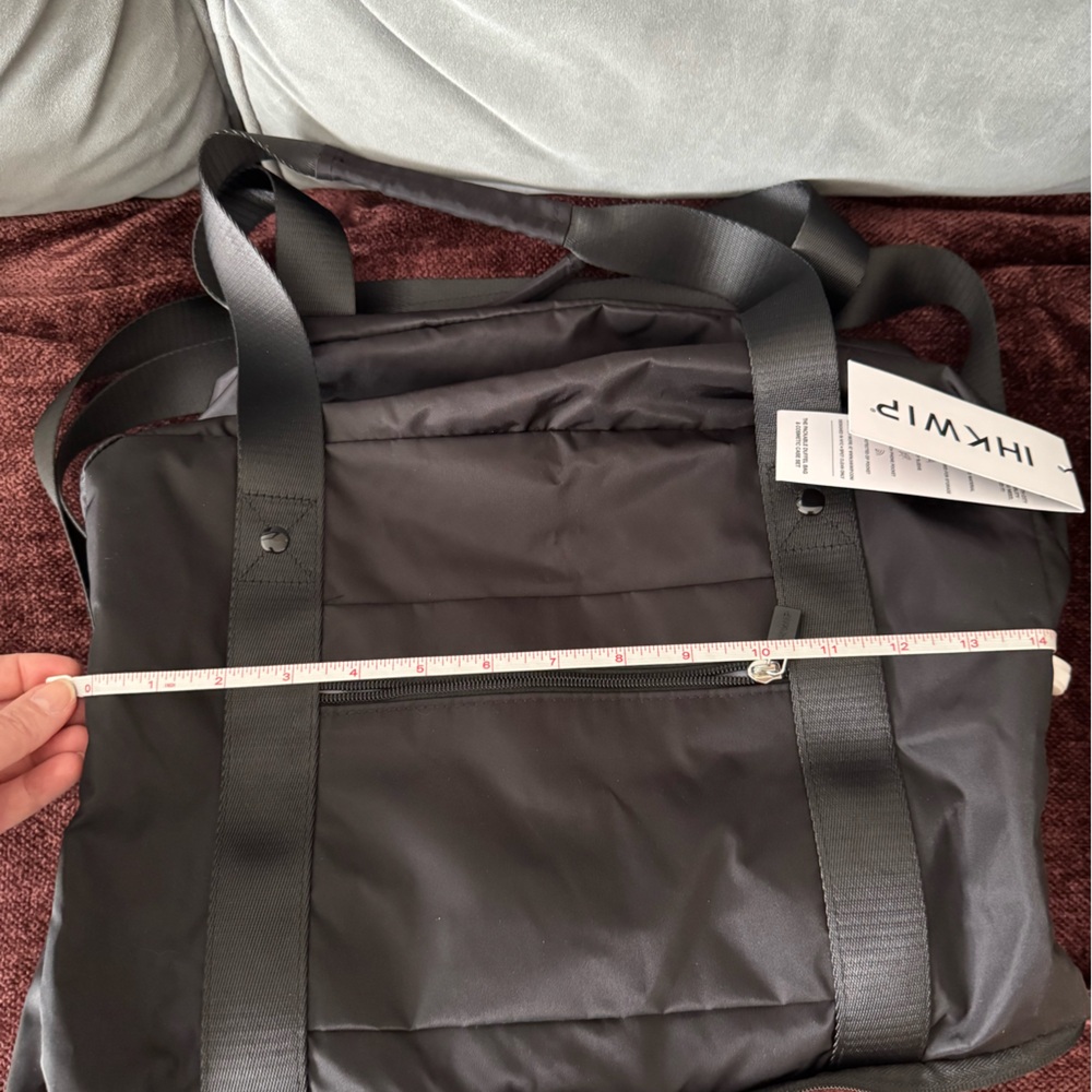 IHKWIP brand black duffle bag with small cosmetic bag.   NWT - Picture 8 of 15